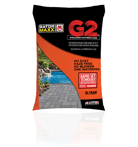 Gator Maxx G2 is one of premium polymeric sands, specifically designed with a mix of intelligent polymers that will neutralize haze and dust.